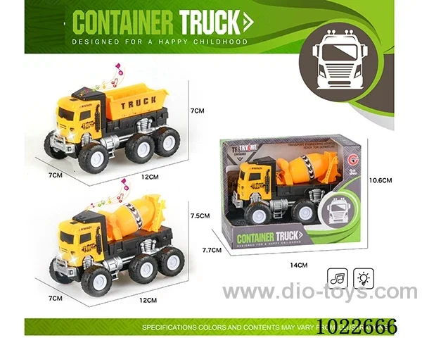 Inertia car with light &music 2sets mixed loading in display box