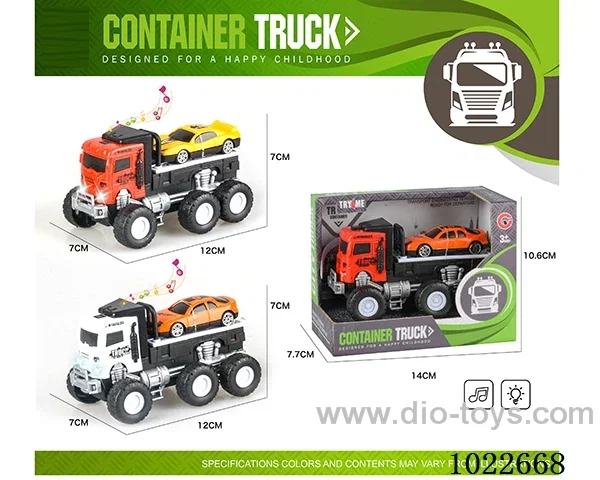 Inertia car with light &music 2sets mixed loading in display box