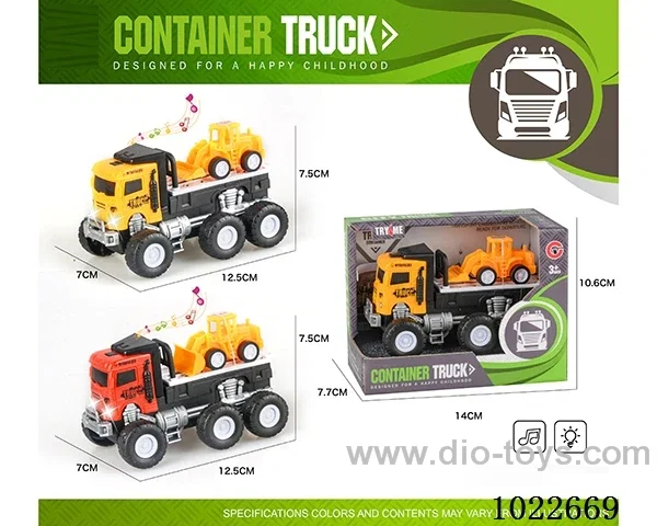 Inertia car with light &music 2sets mixed loading in display box