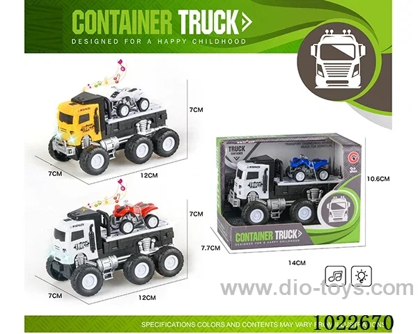 Inertia car with light &music 2sets mixed loading in display box