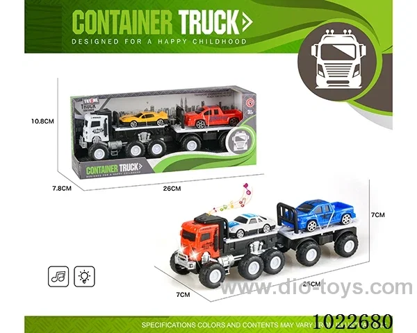 Inertia car with light &music 2sets mixed loading in display box