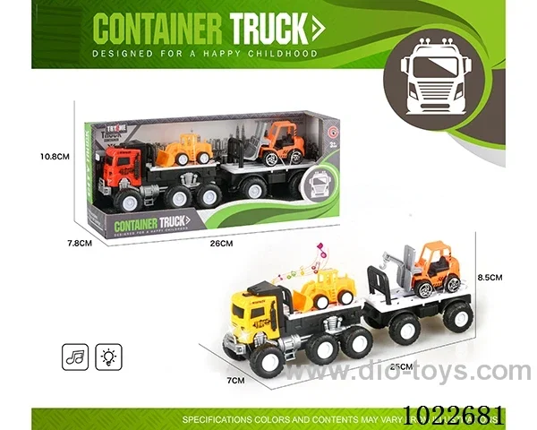 Inertia car with light &music 2sets mixed loading in display box