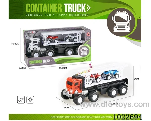 Inertia car with light &music 2sets mixed loading in display box