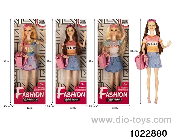 11.5 inch 9 joint doll set in window box