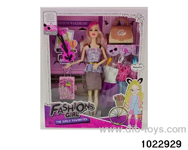 11.5 inch 9 joint doll set in window box
