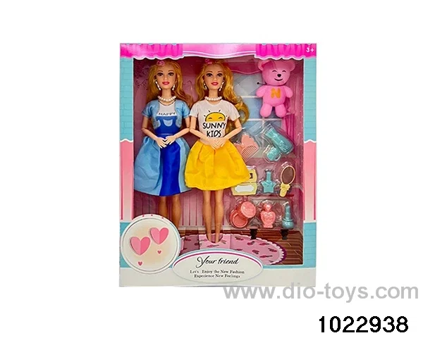 11.5 inch 9 joint doll set in window box
