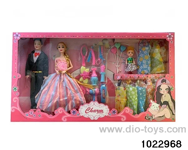 11.5 inch 9 joint doll set in window box