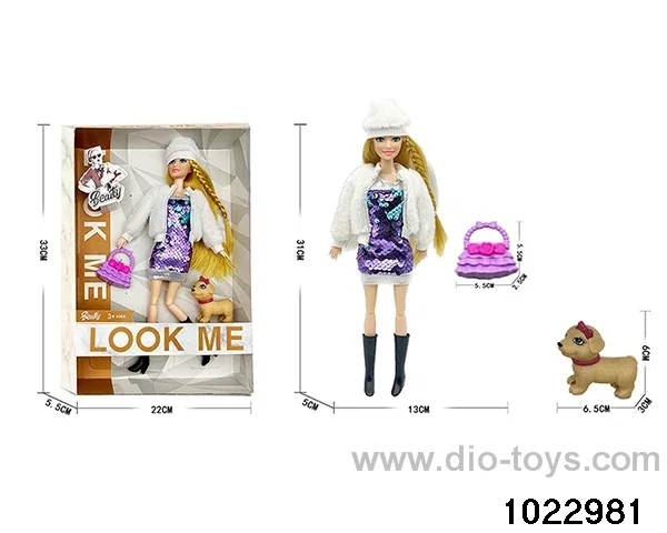 11.5 inch 11 joint doll set in window box