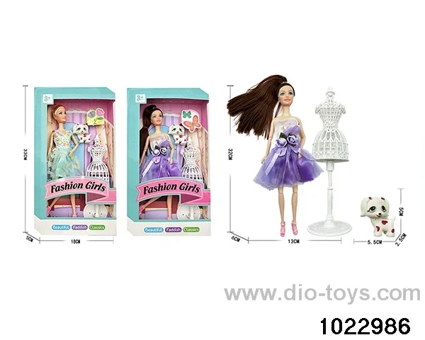 11.5 inch 11 joint doll set in window box
