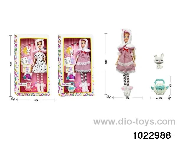 11.5 inch doll set in window box