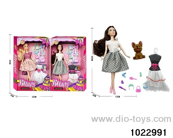 11.5 inch 11 joint doll set in window box