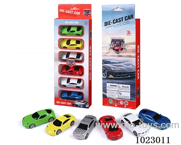 free wheel alloy car in color box