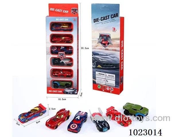 free wheel alloy car in color box
