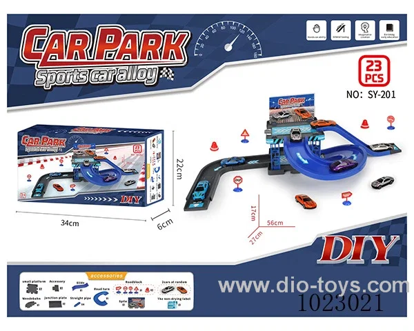 diy free wheel alloy car park in color box