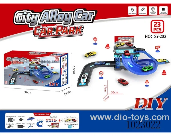 diy free wheel alloy car park in color box