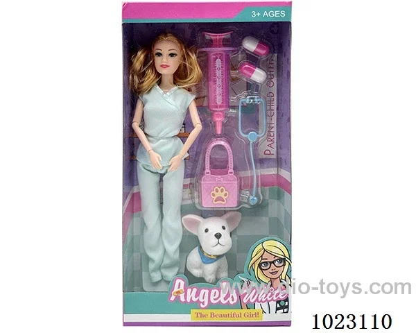11inch 9-joint doll with Medical equipment/dog