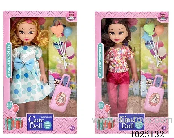 14inch Fat boy doll with music &Balloon/suitcase in window box