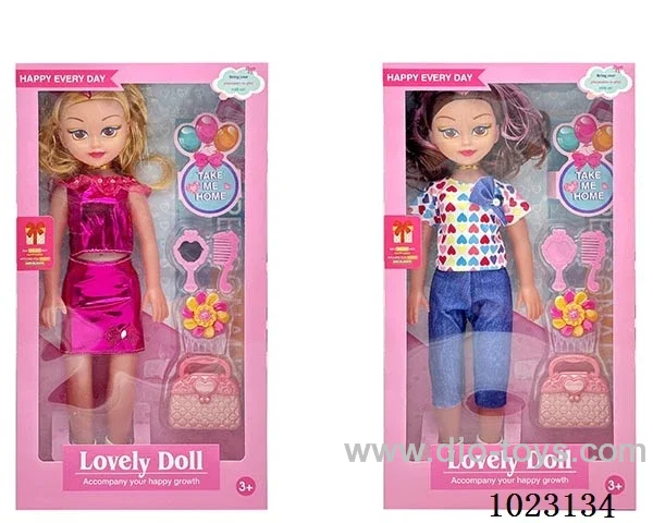 18inch Fat boy doll with music& Comb mirror, hairpin, bag&suction plate