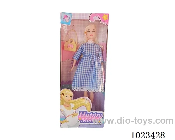 11.5inch Pregnant woman doll with bag in window box