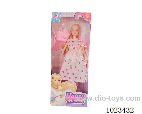 11.5inch Pregnant woman doll with bag in window box