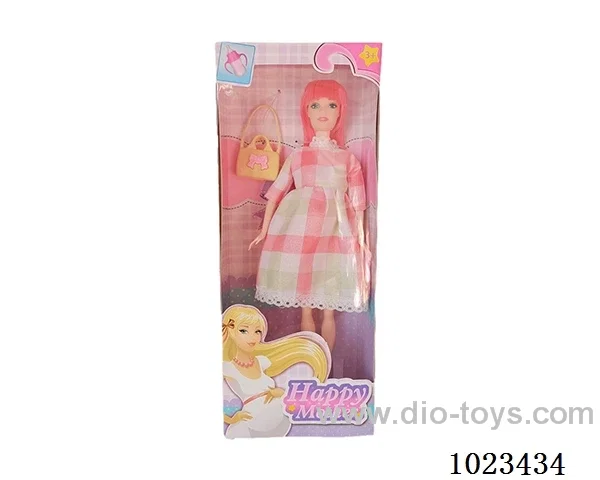 11.5inch Pregnant woman doll with bag in window box