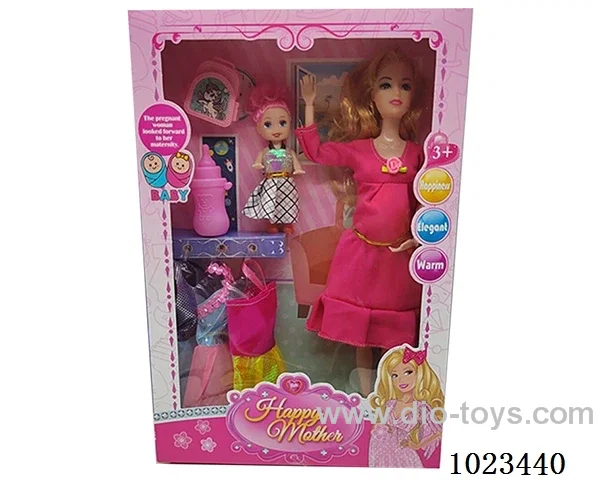 11.5inch Pregnant woman doll with 3inch doll  in window box