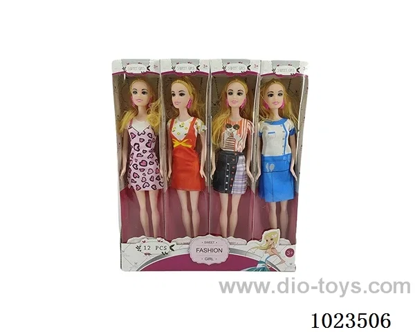 12pcs 11.5inch  doll with  A movable hand  4sets mixed loaidng in window box