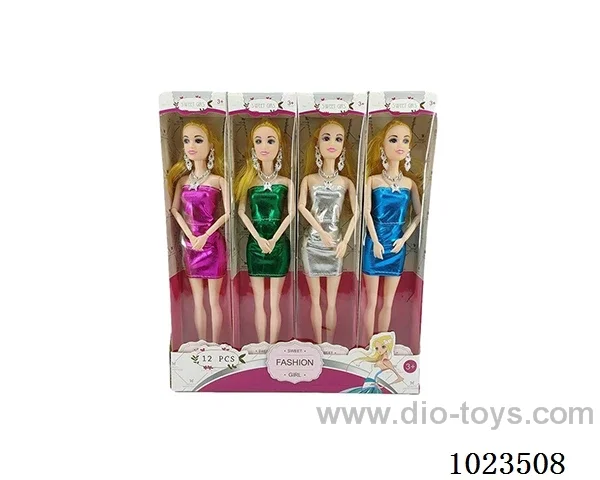 12pcs 11.5inch 9-joint doll with  A movable hand  4sets mixed loaidng in window box