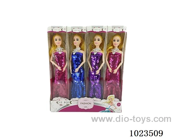 12pcs 11.5inch 9-joint doll with  A movable hand  4sets mixed loaidng in window box