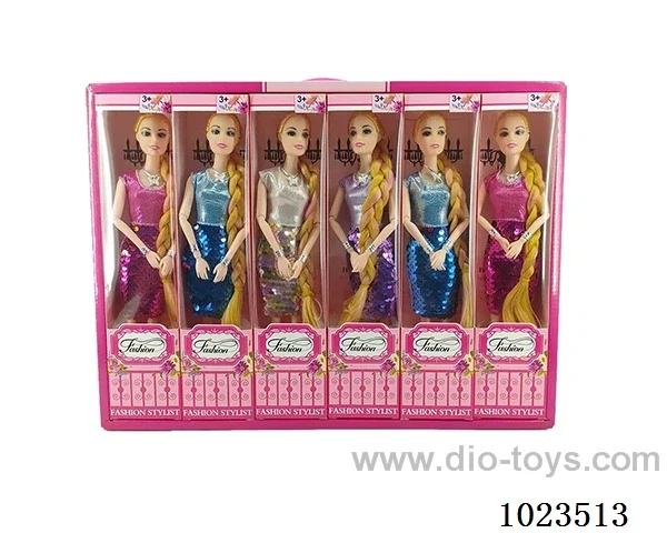 12pcs 11.5inch 9-joint doll with  A movable hand  6sets mixed loaidng in window box
