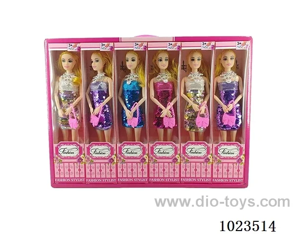 12pcs 11.5inch 9-joint doll with  A movable hand  6sets mixed loaidng in window box