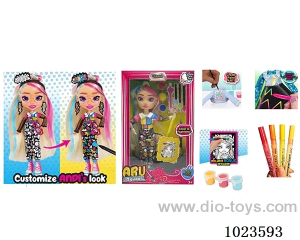 10inch 12joint doll with _x000D_
DIY painting accessories in window box