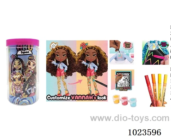 6inch doll with _x000D_
DIY painting accessories in bottle