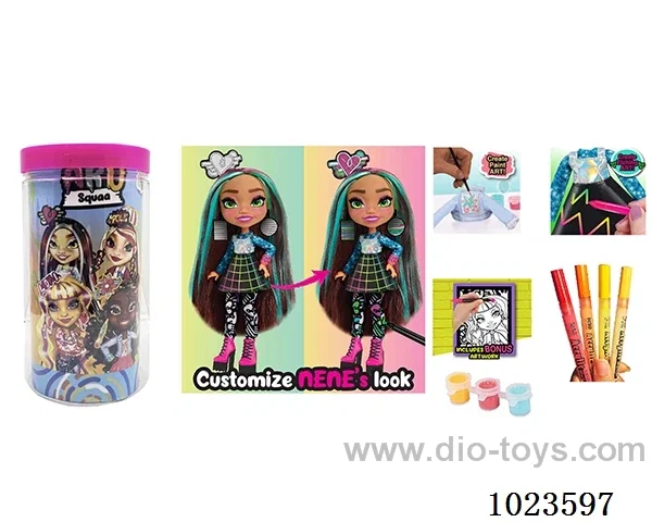 6inch doll with _x000D_
DIY painting accessories in bottle