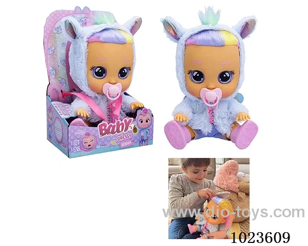 14inch doll with 4-sound music &Tearshedding function in display box
