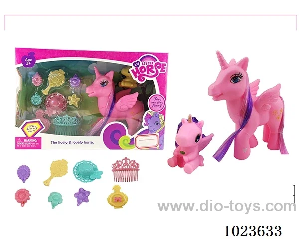 rubber horses in window box