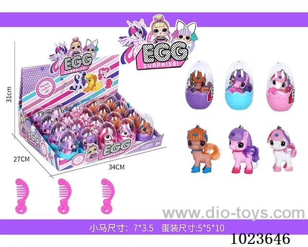 20pcs rubber horses Key chain in display box
