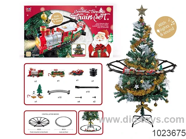 Christmas tree support rail train in color box