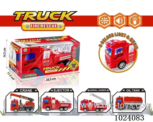 Electric universal car with light&music 4sets mixed loading in window box