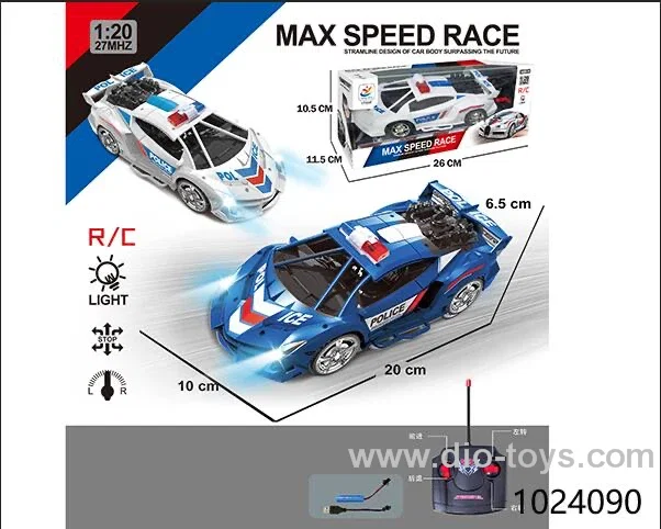 1:20 4 ch rc car with light，include battery