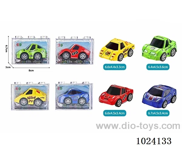 alloy pull back 4color&4sets mixed loading in Ming benzene box