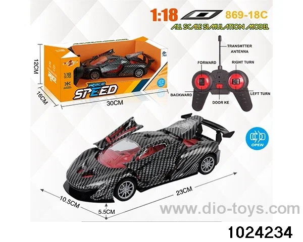 1:18 5ch RC car with light in window box(No package electricity)