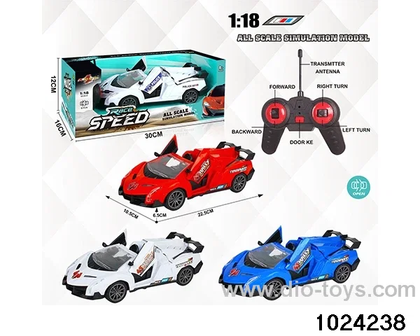 1:18 5ch RC car with light in window box(No package electricity)