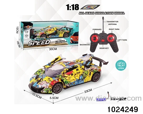 1:18 5ch RC car with light in window box(Package Electricity)