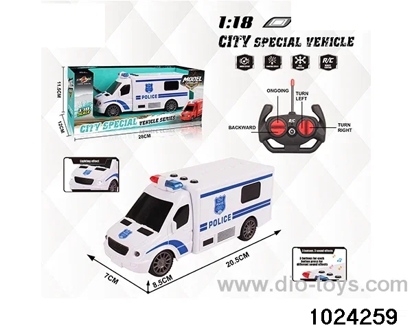 1:18 4ch RC car W L/M in window box(No package electricity)