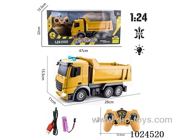 1:24 7ch rc car with light include battery  in window box