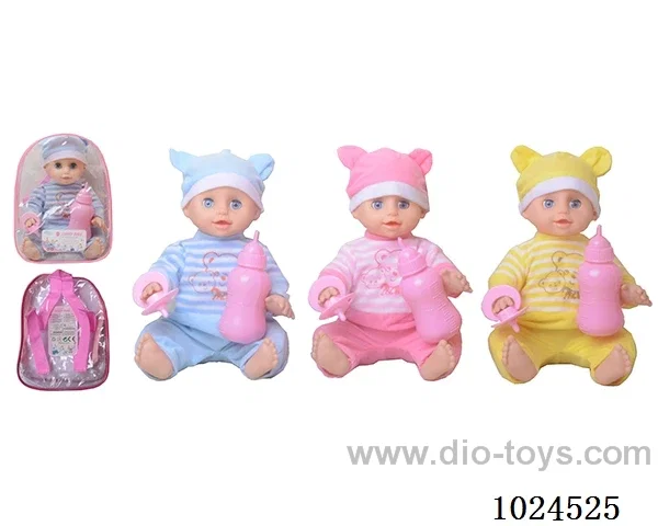 14inch doll with 4-sound &IC 3 color mixed loading in Packsack