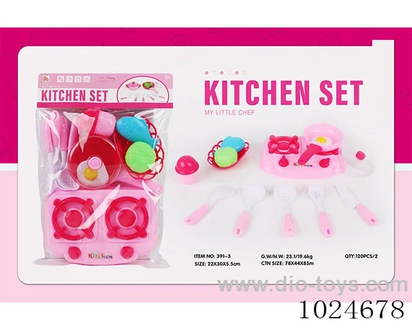 kitchen set in PVC bag with header