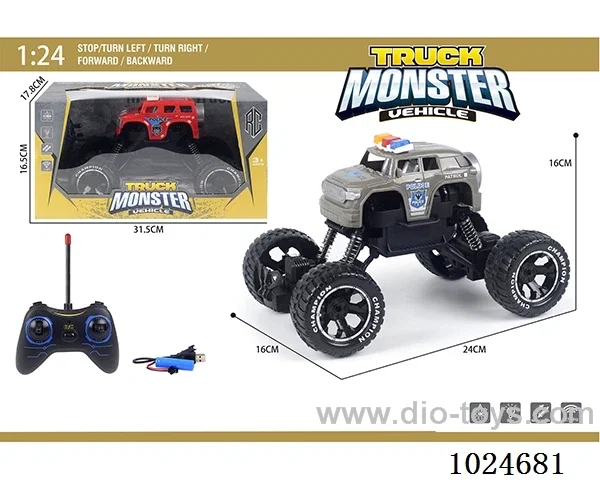 4ch rc car with light include battery 2color mixed loading in window box