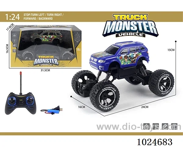 4ch rc car with light include battery 2color mixed loading in window box